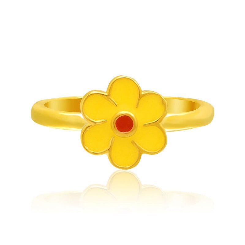 Yellow Flower Kids Gold Ring