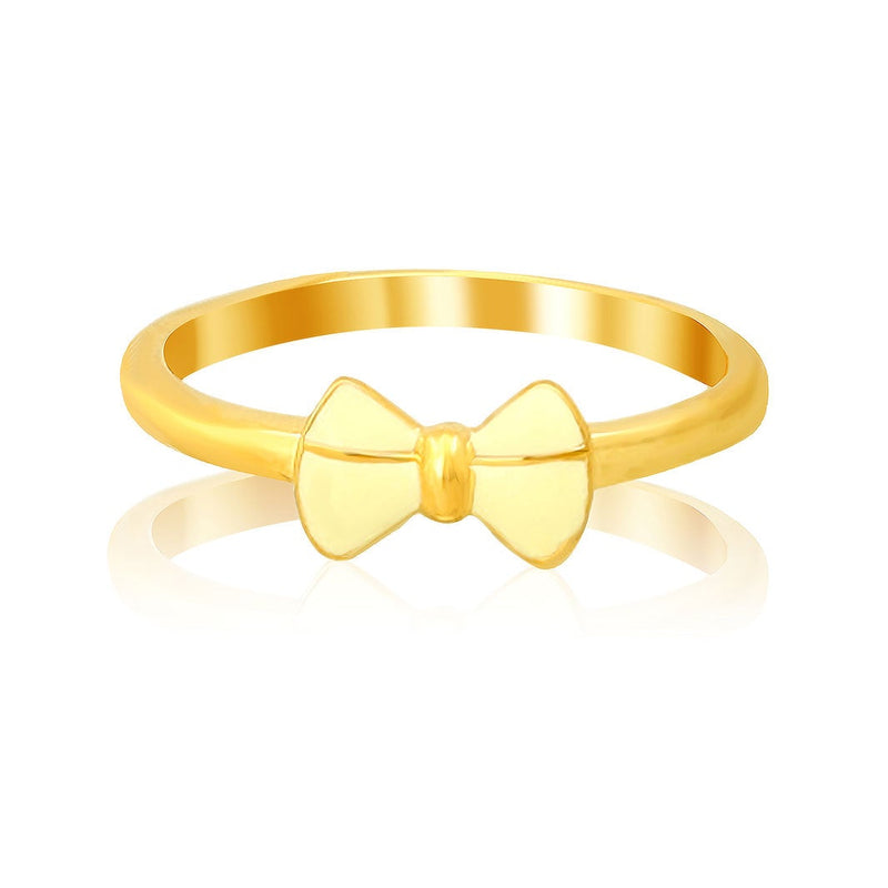 Mini Yellow Bow Kids Gold Ring