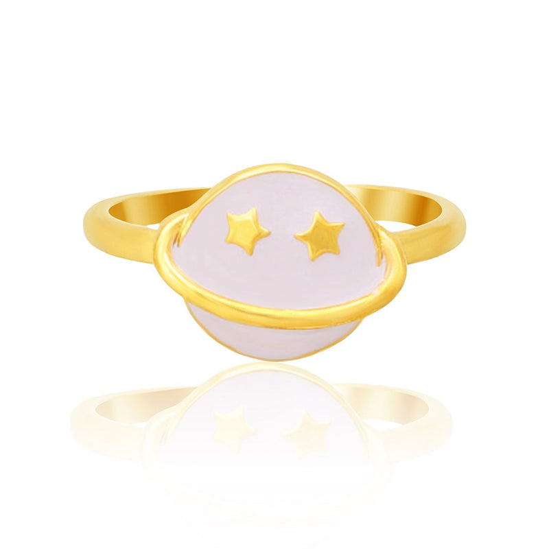 Purple Spaceship Kids Gold Ring