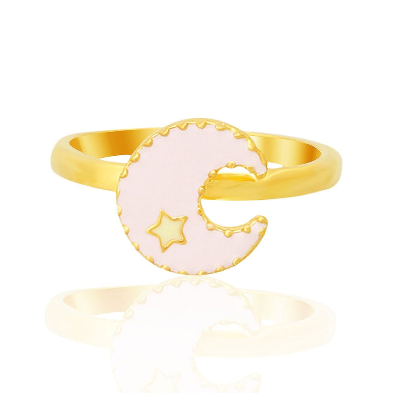 Pink Moon Kids Gold Ring