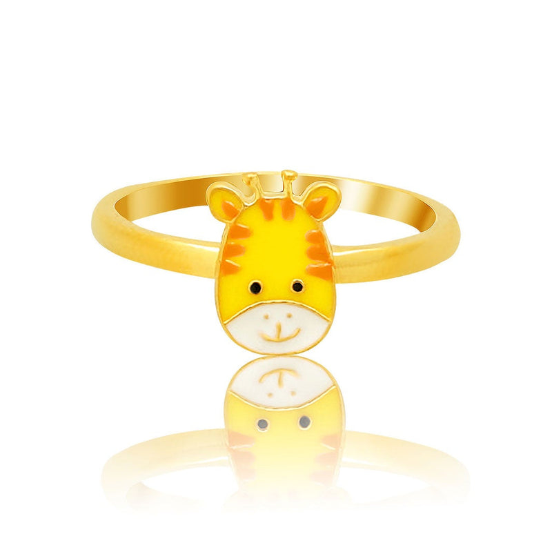 Cute Giraffe Kids Gold Ring