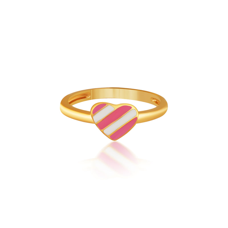 Cute Heart Kids Gold Ring