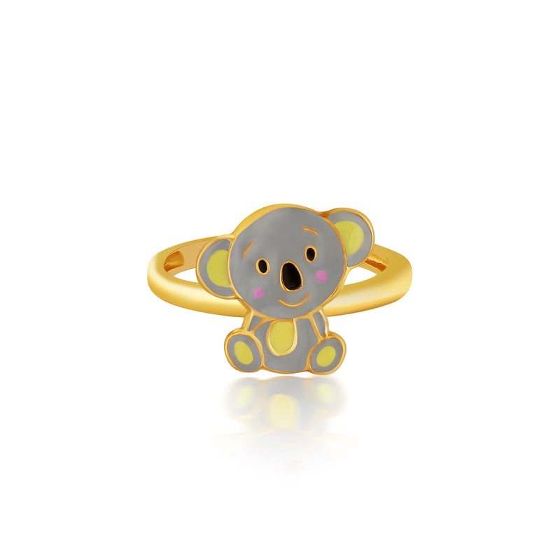 Cute Koala Kids Gold Ring