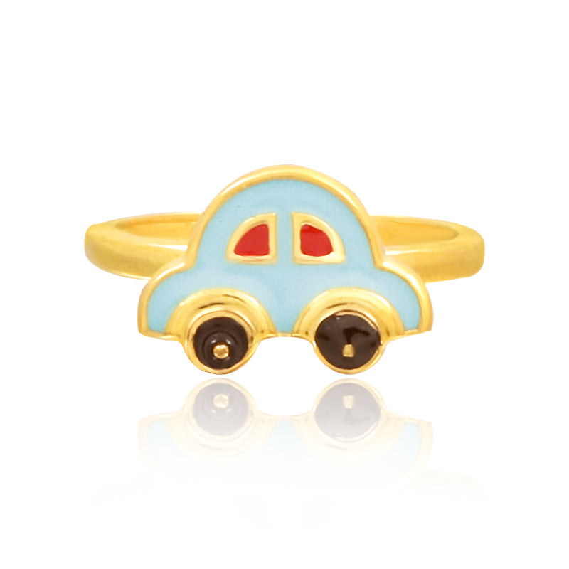 Mini Toy Car Kids Gold Ring