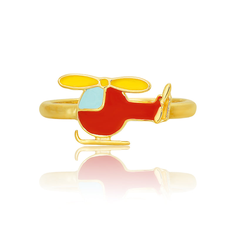 Helicopter Kids Gold Ring