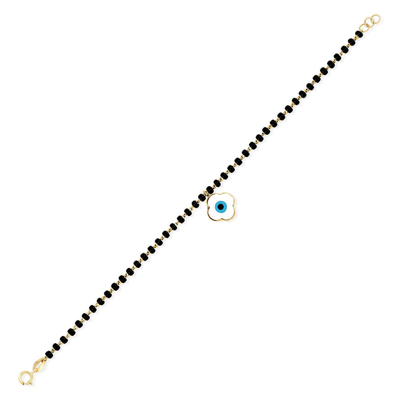 Flower-shaped Evil Eye Mangalsutra Bracelet