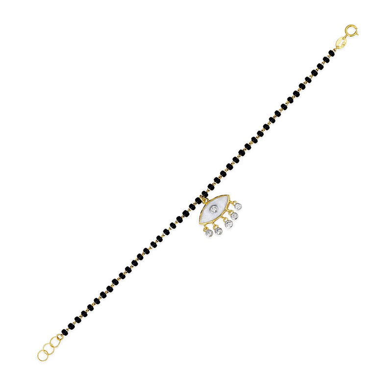 Pretty Oval-shaped Evil Eye Mangalsutra Bracelet