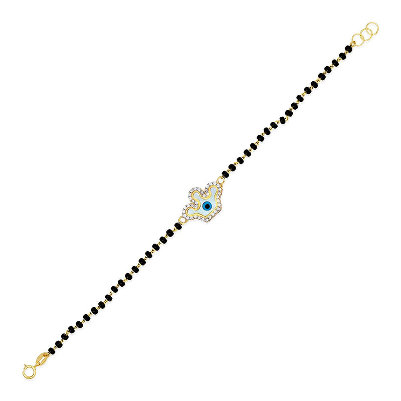 Crown-shaped Evil Eye Mangalsutra Bracelet