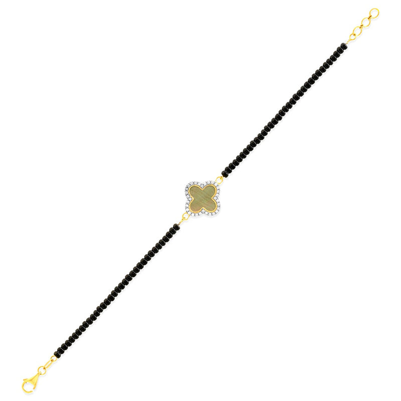 Elegant Flower-shaped Evil Eye Mangalsutra Bracelet