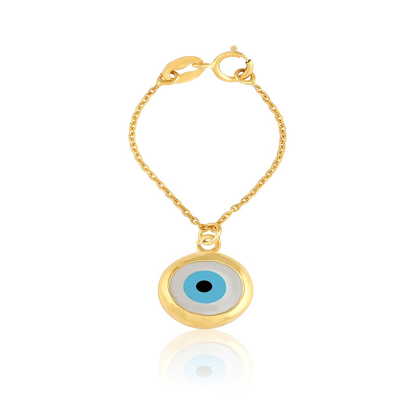 Circle-shaped Evil Eye Watch Charm Bracelet