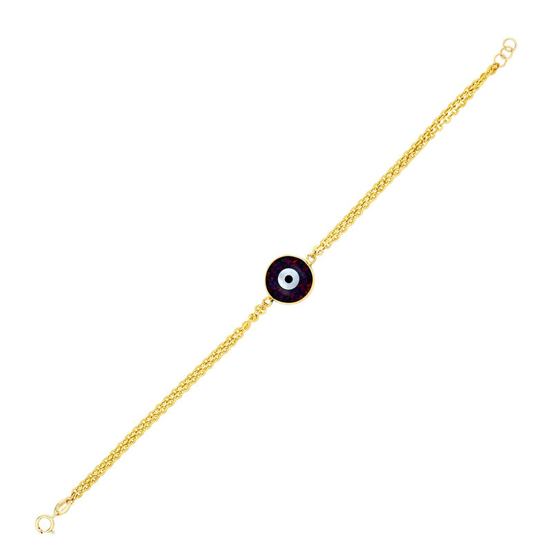 Youngster Bracelet with a Circle-shaped Evil Eye Charm