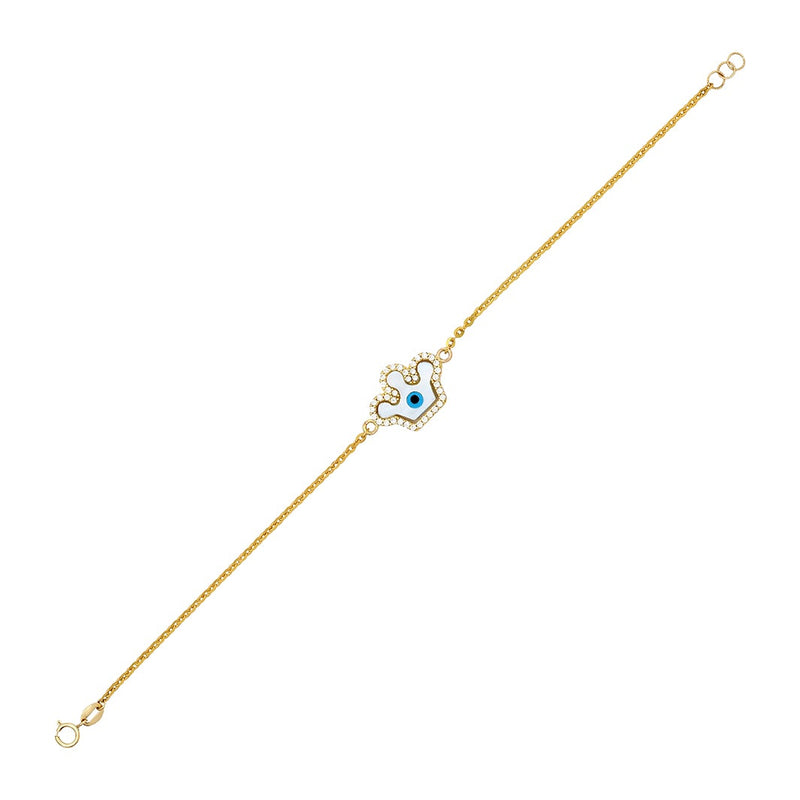 Youngster Bracelet with a Crown-shaped Evil Eye Charm