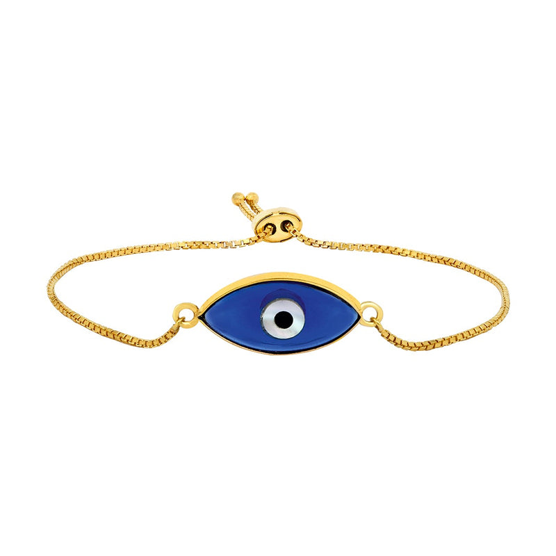 Youngster Bracelet with a Oval-shaped Evil Eye Charm