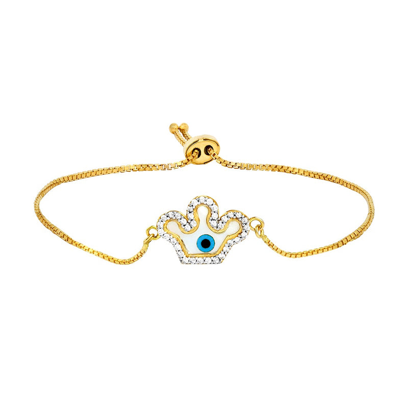 Youngster Bracelet with a Crown-shaped Evil Eye