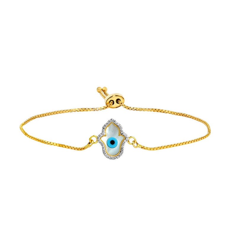 Youngster Bracelet with a Helping Hand/Hamsa Evil Eye