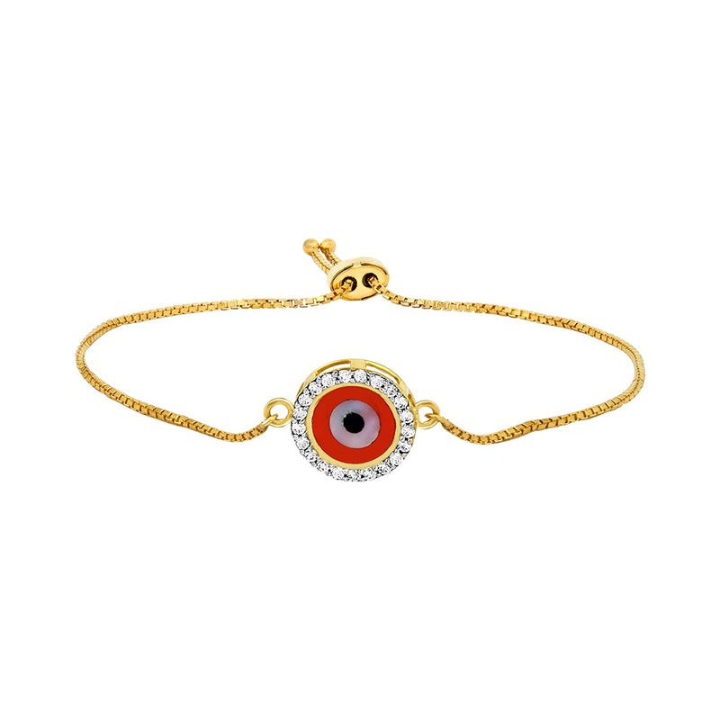 Youngster Bracelet with a Circle-shaped Red Evil Eye