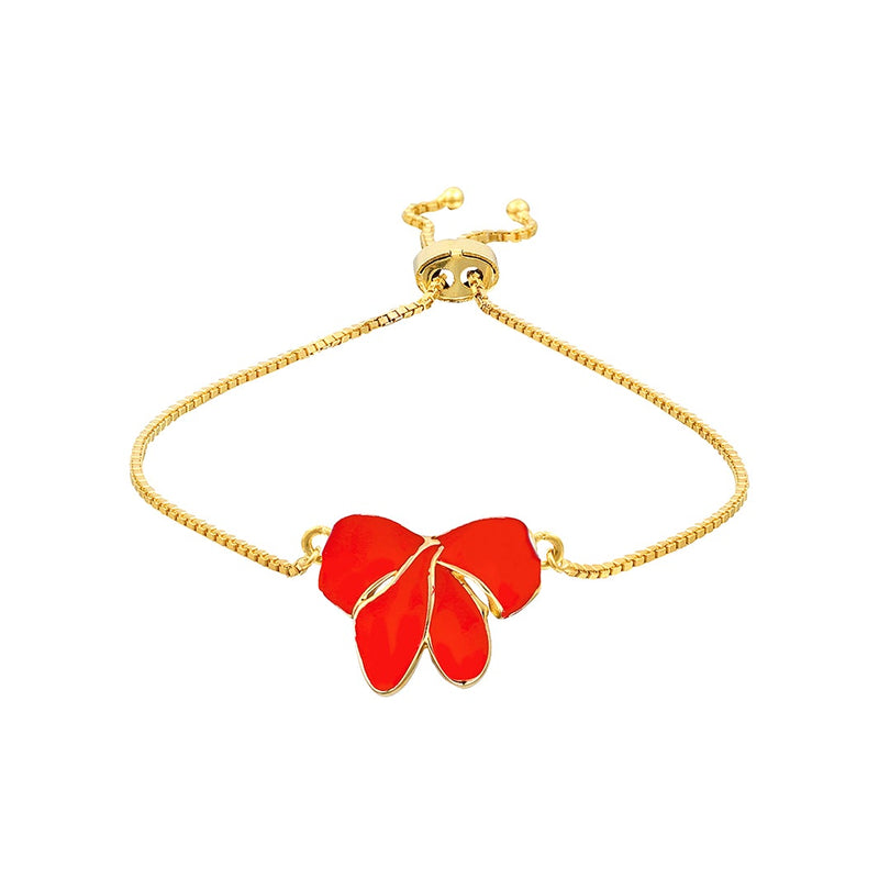 Youngster Bracelet with a Red Lily Charm