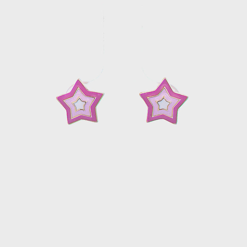Pink Star Kids Earrings