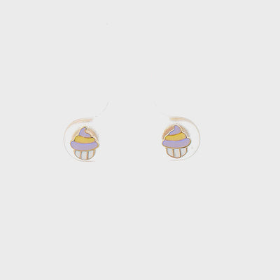 Cute Cupcake Cream Kids Earrings